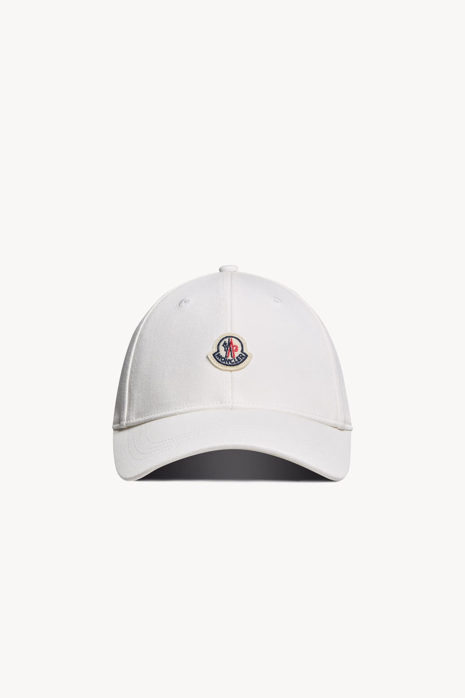 Cotton Gabardine Baseball Cap Boy White Moncler 0